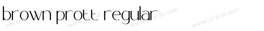 brown prott regular字体转换